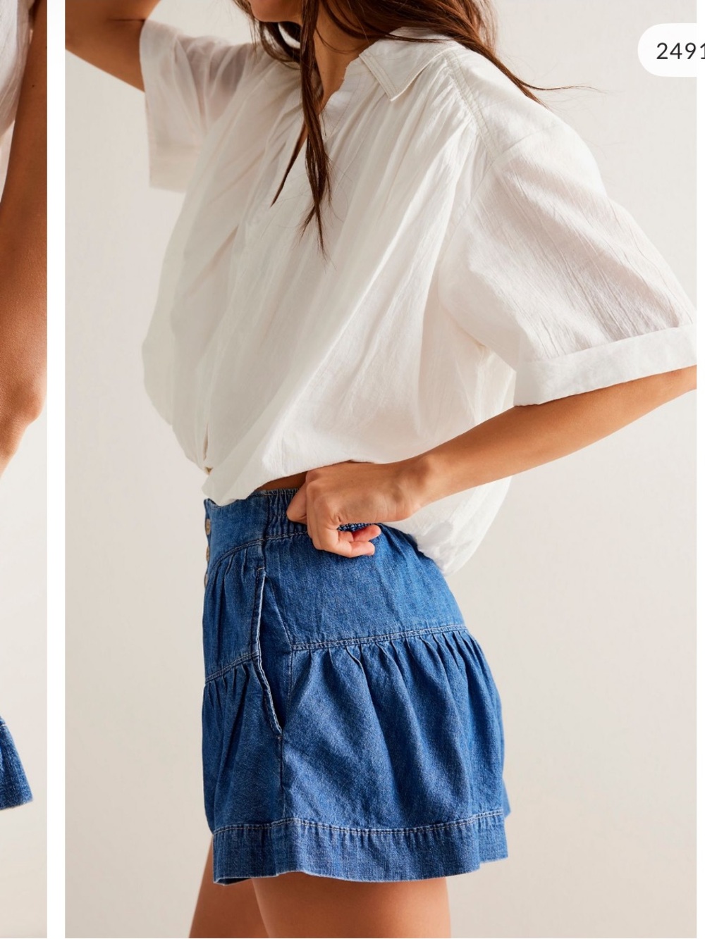 We The Free Free People Fleur Denim Shorts (size S) - Picture 5 of 16